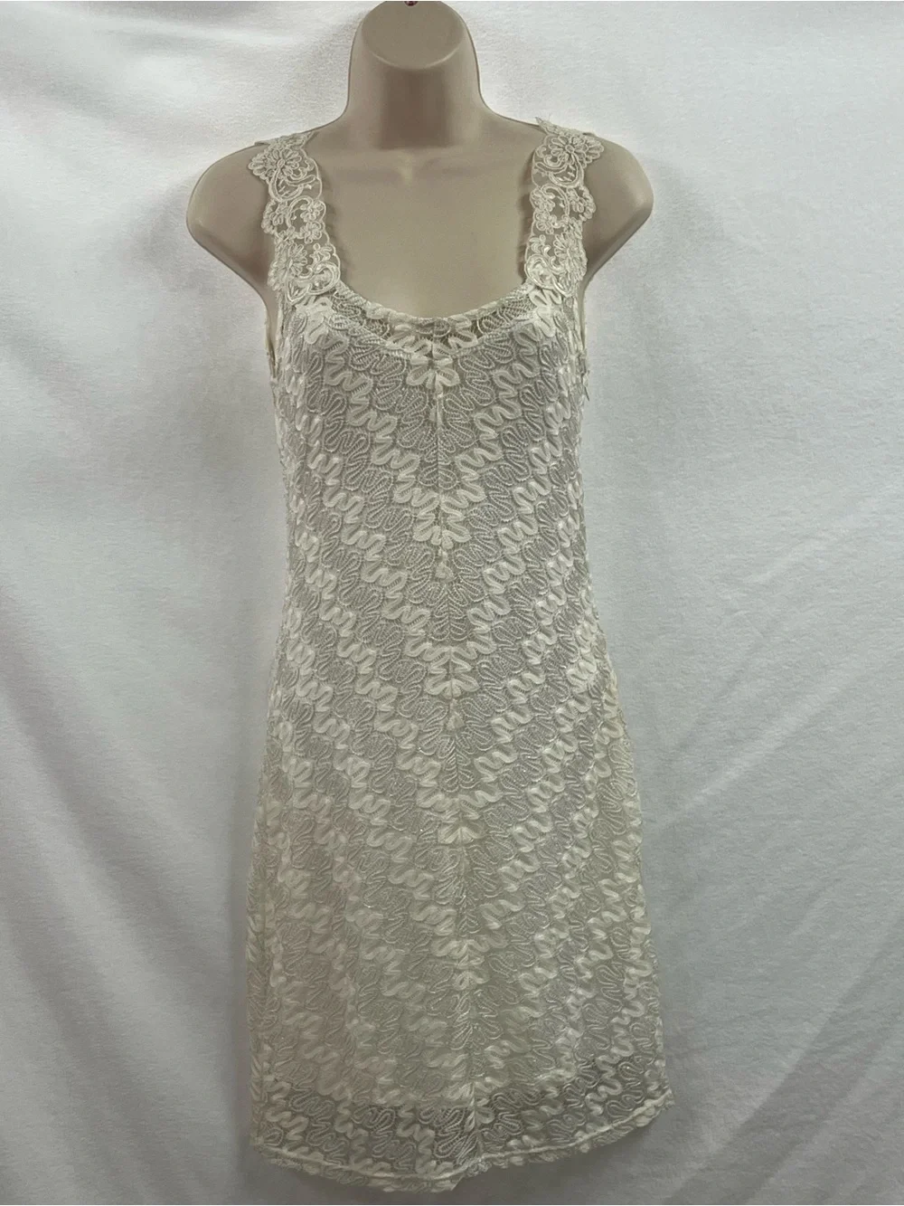 Free People Ivory Lace Trim Slip Dress